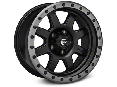Fuel Wheels Trophy Matte Black with Anthracite Ring Wheel; 17x8.5; -6mm Offset (99-04 Jeep Grand Cherokee WJ)