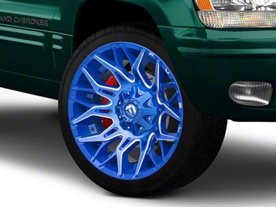 Fuel Wheels Twitch Anodized Blue Milled Wheel; 22x10; -18mm Offset (99-04 Jeep Grand Cherokee WJ)