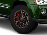 Fuel Wheels Assault Matte Black Red Milled Wheel; 17x9; 1mm Offset (05-10 Jeep Grand Cherokee WK, Excluding SRT8)