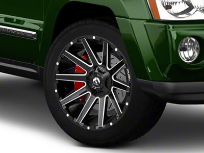 Fuel Wheels Contra Gloss Black Milled Wheel; 20x9; 20mm Offset (05-10 Jeep Grand Cherokee WK)