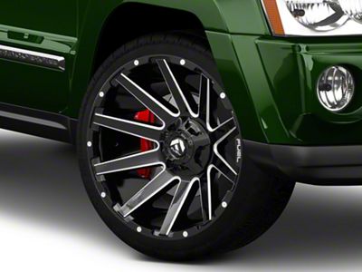 Fuel Wheels Contra Gloss Black Milled Wheel; 24x12; -44mm Offset (05-10 Jeep Grand Cherokee WK)