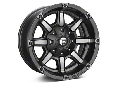 Fuel Wheels Coupler Matte Black Machined Wheel; 20x10; -12mm Offset (05-10 Jeep Grand Cherokee WK)