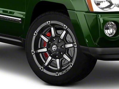 Fuel Wheels Coupler Matte Black Machined Wheel; 20x10; -12mm Offset (05-10 Jeep Grand Cherokee WK)