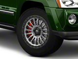 Fuel Wheels Rincon Matte Gunmetal with Black Ring Wheel; 18x9; -12mm Offset (05-10 Jeep Grand Cherokee WK)