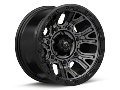 Fuel Wheels Traction Matte Gunmetal with Black Ring Wheel; 20x9; 1mm Offset (05-10 Jeep Grand Cherokee WK)