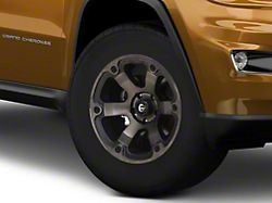 Fuel Wheels Beast Matte Black Machined Wheel; 18x9; -12mm Offset (11-21 Jeep Grand Cherokee WK2)