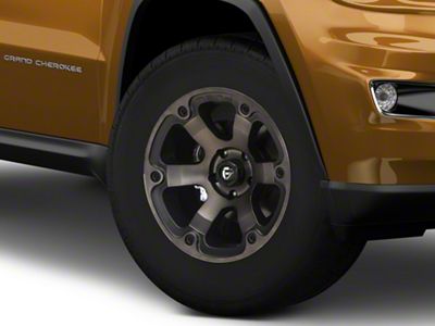 Fuel Wheels Beast Matte Black Machined Wheel; 18x9; -12mm Offset (11-21 Jeep Grand Cherokee WK2)