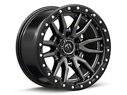 Fuel Wheels Rebel Matte Gunmetal with Black Bead Ring Wheel; 18x9; -12mm Offset (11-21 Jeep Grand Cherokee WK2)
