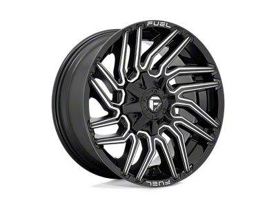 Fuel Wheels Typhoon Gloss Black Milled Wheel; 20x10; -18mm Offset (11-21 Jeep Grand Cherokee WK2)