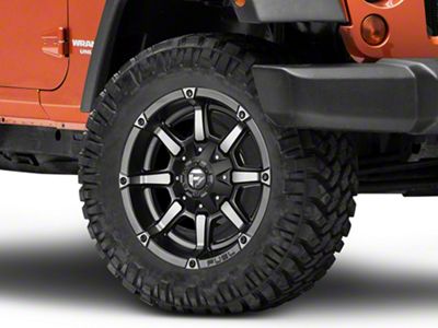 Fuel Wheels Coupler Matte Black Machined Wheel; 20x10; -12mm Offset (93-98 Jeep Grand Cherokee ZJ)