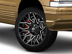 Fuel Wheels Twitch Glossy Black Milled Wheel; 20x10; -18mm Offset (93-98 Jeep Grand Cherokee ZJ)