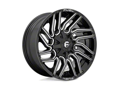 Fuel Wheels Typhoon Gloss Black Milled Wheel; 22x10; -18mm Offset (93-98 Jeep Grand Cherokee ZJ)