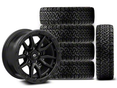 17x9 Fuel Wheels Rebel & 33in BF Goodrich All-Terrain T/A KO Tire Package; Set of 5 (18-25 Jeep Wrangler JL)