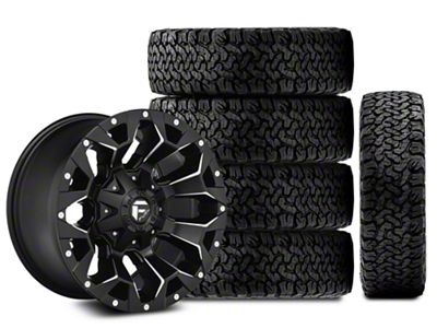 17x9 Fuel Wheels Assault & 32in BF Goodrich All-Terrain T/A KO Tire Package; Set of 5 (18-25 Jeep Wrangler JL)