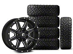 18x9 Fuel Wheels Maverick & 35in NITTO All-Terrain Ridge Grappler A/T Tire Package; Set of 5 (18-25 Jeep Wrangler JL)
