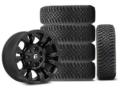 18x9 Fuel Wheels Vapor & 35in Atturo All-Terrain Trail Blade X/T Tire Package; Set of 5 (18-25 Jeep Wrangler JL)