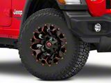 Fuel Wheels Assault Matte Black Red Milled Wheel; 17x9; -12mm Offset (18-26 Jeep Wrangler JL)