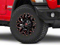Fuel Wheels Assault Matte Black Red Milled Wheel; 17x9; 1mm Offset (18-26 Jeep Wrangler JL)