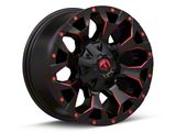 Fuel Wheels Assault Matte Black Red Milled Wheel; 20x10; -18mm Offset (18-25 Jeep Wrangler JL)