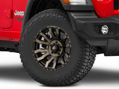 Fuel Wheels Blitz Matte Black Double Dark Tint Wheel; 17x9; 1mm Offset (18-25 Jeep Wrangler JL)