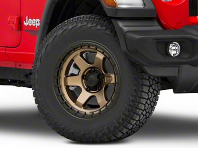 Fuel Wheels Block Matte Bronze Wheel; 18x9; -12mm Offset (18-25 Jeep Wrangler JL)