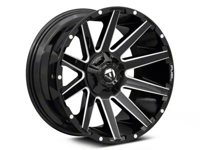 Fuel Wheels Contra Gloss Black Milled Wheel; 18x9; -12mm Offset (18-25 Jeep Wrangler JL)
