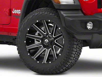 Fuel Wheels Contra Gloss Black Milled Wheel; 20x9; 20mm Offset (18-25 Jeep Wrangler JL)