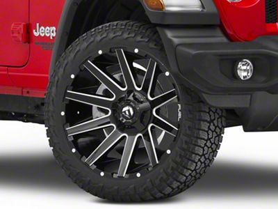 Fuel Wheels Contra Gloss Black Milled Wheel; 26x12; -44mm Offset (18-25 Jeep Wrangler JL)