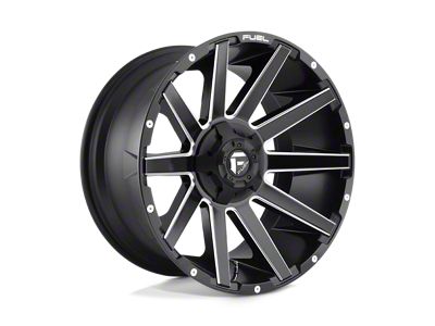 Fuel Wheels Contra Matte Black Milled Wheel; 20x10; -18mm Offset (18-25 Jeep Wrangler JL)