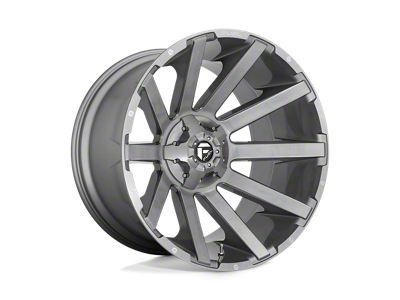 Fuel Wheels Contra Platinum Brushed Gunmetal with Tinted Clear Wheel; 26x12; -44mm Offset (18-25 Jeep Wrangler JL)