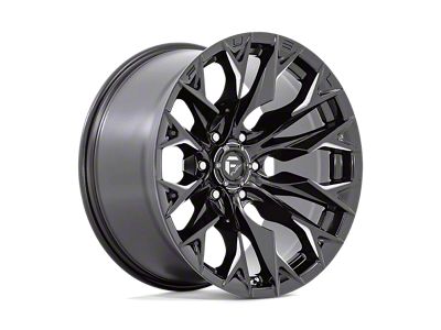 Fuel Wheels Flame Gloss Black Milled Wheel; 20x9; 1mm Offset (18-25 Jeep Wrangler JL)
