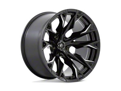 Fuel Wheels Flame Gloss Black Milled Wheel; 22x12; -44mm Offset (18-25 Jeep Wrangler JL)