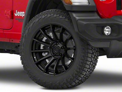 Fuel Wheels Fusion Forged Burn Matte Black with Gloss Black Lip Wheel; 20x10; -18mm Offset (18-25 Jeep Wrangler JL)