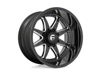 Fuel Wheels Hammer Gloss Black Milled Wheel; 20x10; -18mm Offset (18-25 Jeep Wrangler JL)