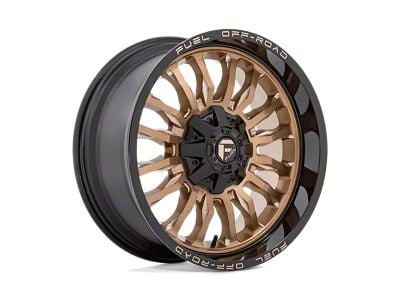 Fuel Wheels Arc Platinum Bronze with Black Lip Wheel; 20x10; -18mm Offset (07-18 Jeep Wrangler JK)