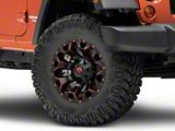 Fuel Wheels Assault Matte Black Red Milled Wheel; 17x9; 1mm Offset (07-18 Jeep Wrangler JK)