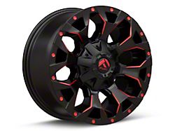 Fuel Wheels Assault Matte Black Red Milled Wheel; 18x9; -12mm Offset (07-18 Jeep Wrangler JK)