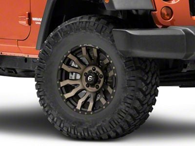 Fuel Wheels Blitz Matte Black Double Dark Tint Wheel; 17x9; -12mm Offset (07-18 Jeep Wrangler JK)