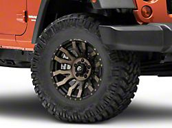 Fuel Wheels Blitz Matte Black Double Dark Tint Wheel; 17x9; 1mm Offset (07-18 Jeep Wrangler JK)