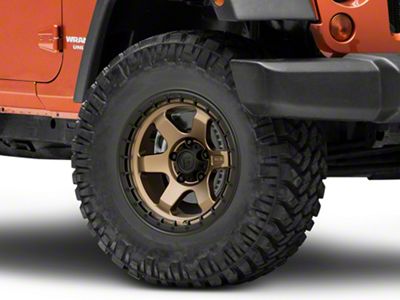 Fuel Wheels Block Matte Bronze Wheel; 17x9; 1mm Offset (07-18 Jeep Wrangler JK)
