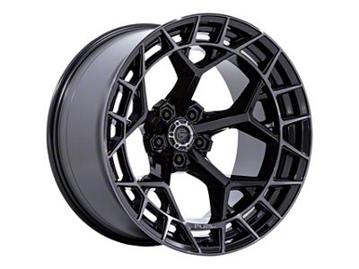 Fuel Wheels Charger Gloss Black Brushed Dark Tint Wheel; 20x9; 1mm Offset (07-18 Jeep Wrangler JK)