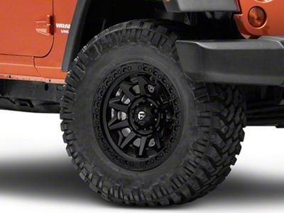Fuel Wheels Covert Matte Black Wheel; 17x9; 1mm Offset (07-18 Jeep Wrangler JK)