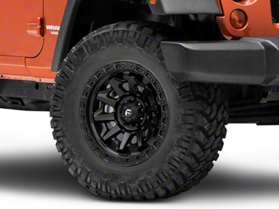Fuel Wheels Covert Matte Black Wheel; 18x9; 1mm Offset (07-18 Jeep Wrangler JK)