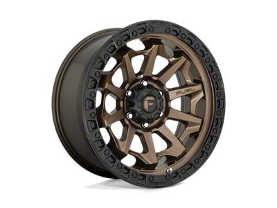 Fuel Wheels Covert Matte Bronze with Black Bead Ring Wheel; 17x9; -12mm Offset (07-18 Jeep Wrangler JK)