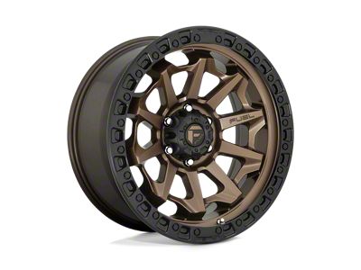 Fuel Wheels Covert Matte Bronze with Black Bead Ring Wheel; 18x9; 20mm Offset (07-18 Jeep Wrangler JK)