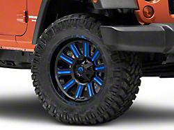 Fuel Wheels Hardline Gloss Black with Blue Tinted Clear Wheel; 20x10 (07-18 Jeep Wrangler JK)