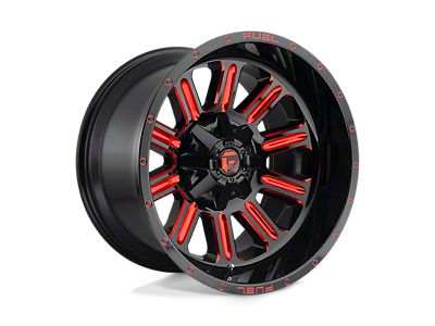 Fuel Wheels Jeep Wrangler Hardline Gloss Black with Red Tinted 
