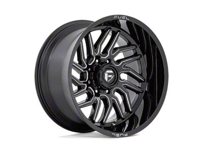 Fuel Wheels Hurricane Gloss Black Milled Wheel; 24x12; -44mm Offset (07-18 Jeep Wrangler JK)