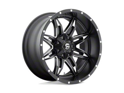 Fuel Wheels Lethal Matte Black Milled Wheel; 20x12; -44mm Offset (07-18 Jeep Wrangler JK)