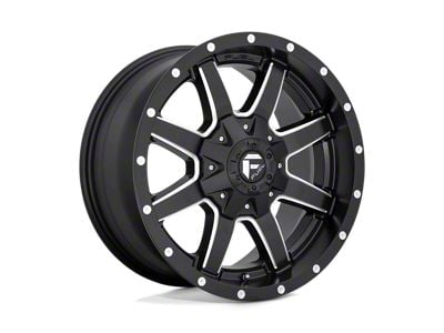 Fuel Wheels Maverick Matte Black Milled Wheel; 24x12; -44mm Offset (07-18 Jeep Wrangler JK)